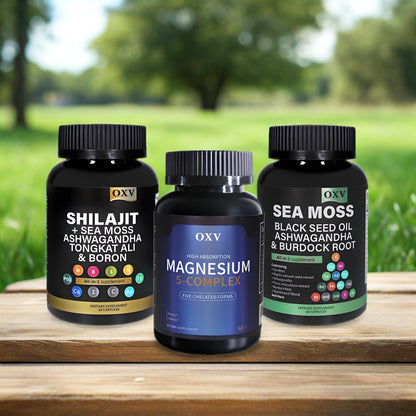 Vitality & Radiance Trio: Sea Moss, Shilajit & Magnesium