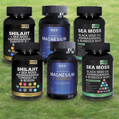 Vitality & Radiance Trio: Sea Moss, Shilajit & Magnesium