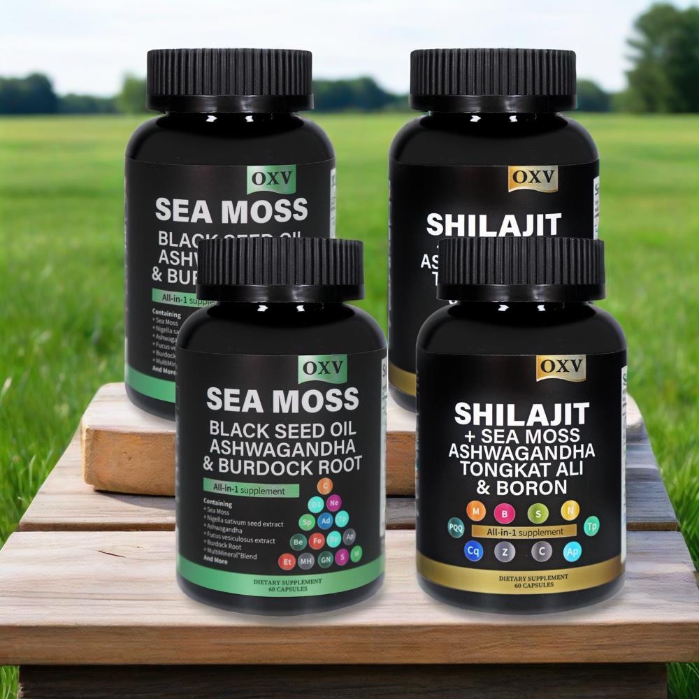 Dynamic Vitality Boost Duo: Sea Moss & Shilajit