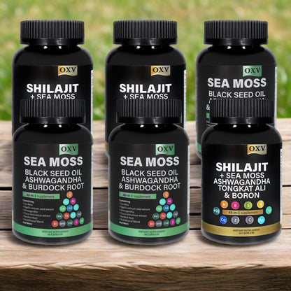 Dynamic Vitality Boost Duo: Sea Moss & Shilajit